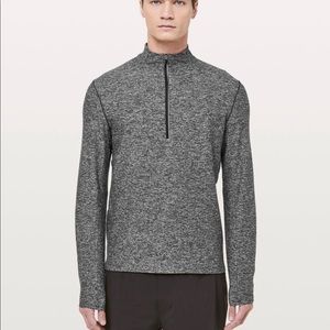 Surge Warm 1/2 Zip Large Heathered Black